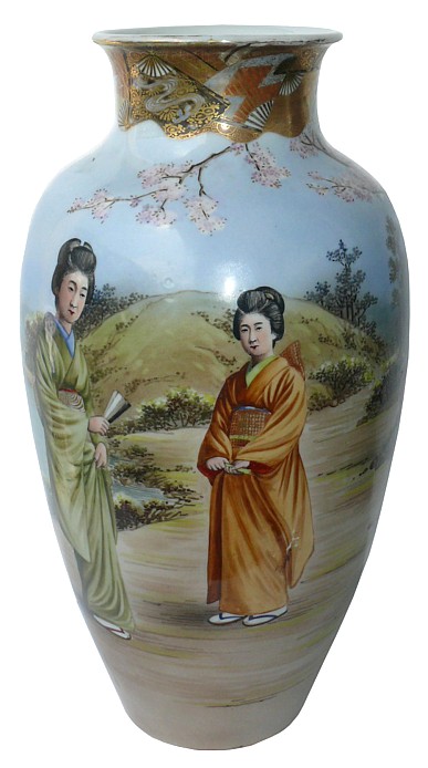 японская антикварная фарфоровая ваза, 1900-е гг.