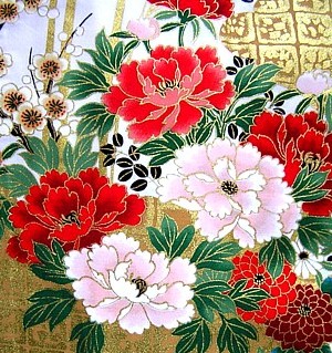 рисунок ткани японского жеснкого кимоно