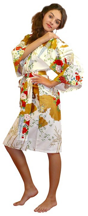 японский халатик-кимоно, хлопок 100%
