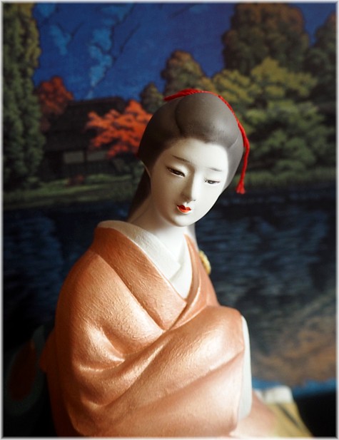 Японская винтажная статуэтка из керамики, 1960-е гг..